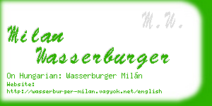 milan wasserburger business card