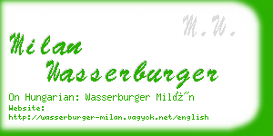 milan wasserburger business card